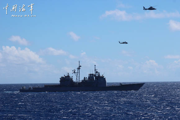 資料圖：中美海軍在夏威夷舉行聯合搜救演習。