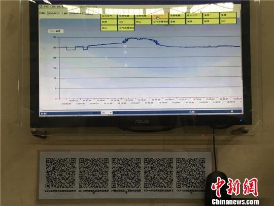 圖為金豐(中國)機械工業有限公司內隨處可見的二維碼 李佳赟 攝