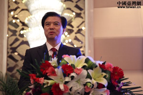 河南省委常委、統戰部長陶明倫致辭。（台灣網 袁楚 攝）