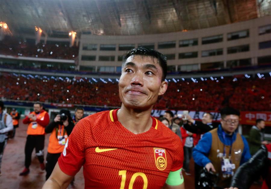 （體育）（12）足球——世預賽：中國隊戰勝韓國隊