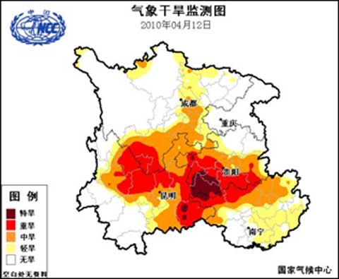 乾旱黃色預警：西南主旱區氣象乾旱持續